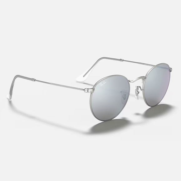Ray-Ban RB3447 Mirrored Silver Round Sunglasses - Picture 3 of 14